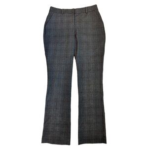 Express Columnist Barely Boot Mid Rise Gray Plaid Pants, Size 8